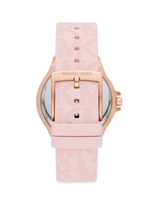 Michael Kors Mini Lennox Rose-Goldtone Stainless Steel, Crystal, & Silicone Strap Watch 3 Michael Kors Mini Lennox Rose-Goldtone Stainless Steel, Crystal, & Silicone Strap Watch - Image 3