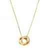 Michael Kors Premium 14K Gold-Plated & Cubic Zirconia Interlocking Pendant Necklace