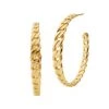 Michael Kors 14K-Gold-Plated Curb-Chain Hoop Earrings