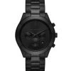 Michael Kors Slim Runway Chronograph Black Stainless Steel Watch