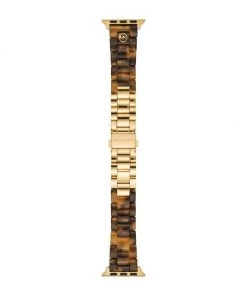Michael Kors Apple Watch® Goldtone Stainless Steel & Tortoise Bracelet