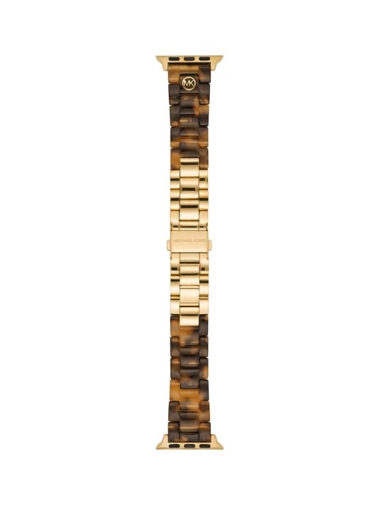 Michael Kors Apple Watch® Goldtone Stainless Steel & Tortoise Bracelet 1 Michael Kors Apple Watch® Goldtone Stainless Steel & Tortoise Bracelet