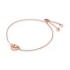 Michael Kors 14K-Rose-Gold-Plated & Cubic Zirconia Heart Monogram Charm Bracelet