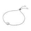 Michael Kors Sterling Silver & Cubic Zirconia Round Halo Charm Bracelet