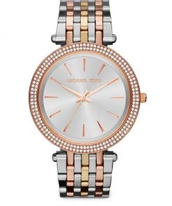 Michael Kors Tri-tone Stainless Steel & Crystal Watch