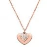 Michael Kors 14K-Rose-Gold-Plated & Cubic Zirconia Double Heart Pendant Necklace