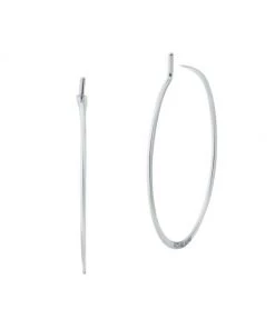 Michael Kors Whisper Sterling Silver Medium Hoop Earrings