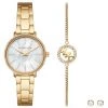 Michael Kors Pyper Goldtone & Crystal Watch, Bracelet, & Earrings Set