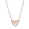 Michael Kors Premium 14K Rose Goldplated Heart Logo Necklace