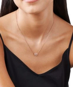 Michael Kors Premium 14K Rose Goldplated Heart Logo Necklace -Michael Kors Sales Shop unnamed file 1132