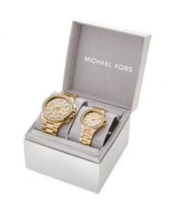 Michael Kors Lennox Goldtone & Crystal His & Hers Bracelet Watch Set -Michael Kors Sales Shop unnamed file 1157