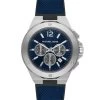 Michael Kors Lennox Chronograph Silicone-Strap Stainless Steel Watch