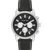 Michael Kors Hutton Stainless Steel & Leather Chronograph Watch For Men