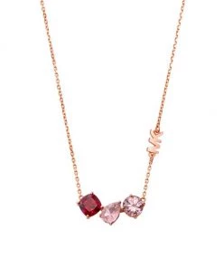 Michael Kors Premium 14K Rose-Gold-Plated, Nanogem & Cubic Zirconia Cluster Necklace