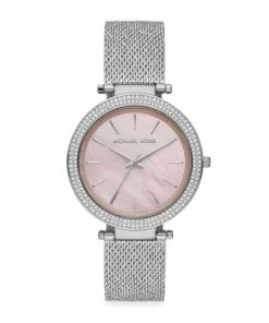 Michael Kors Sales Shop 28 Michael Kors Darci Three-Hand Silver Crystal Watch