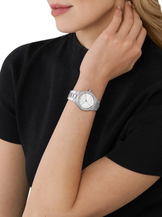 Michael Kors Mini Lennox Stainless Steel & Crystal Bracelet Watch 2 Michael Kors Mini Lennox Stainless Steel & Crystal Bracelet Watch - Image 2