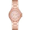 Michael Kors Mini Camille Rose-Goldtone Stainless Steel & Crystal Chronograph Watch