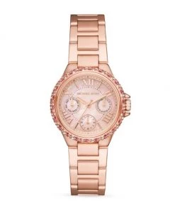 Michael Kors Mini Camille Rose-Goldtone Stainless Steel & Crystal Chronograph Watch