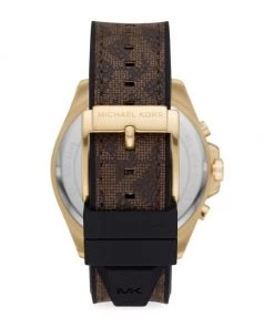 Michael Kors Brecken Goldtone Stainless Steel & PVC Logo-Print Strap Chronograph Watch For Men -Michael Kors Sales Shop unnamed file 122