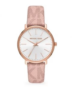 Michael Kors Pyper Monogram-Strap Watch