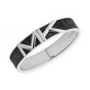 Michael Kors Stainless Steel Monogram Logo Bangle