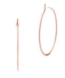 Michael Kors Sales Shop 12 Michael Kors Whisper 14K-Rose-Gold-Plated Medium Hoop Earrings