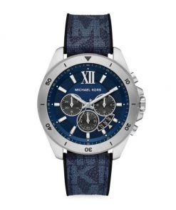 Michael Kors Brecken Stainless Steel & Silicone Strap Chronograph Watch