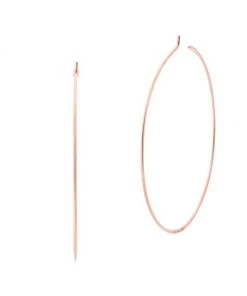 Michael Kors Sales Shop 6 Michael Kors Whisper 14K-Rose-Gold-Plated Large Hoop Earrings