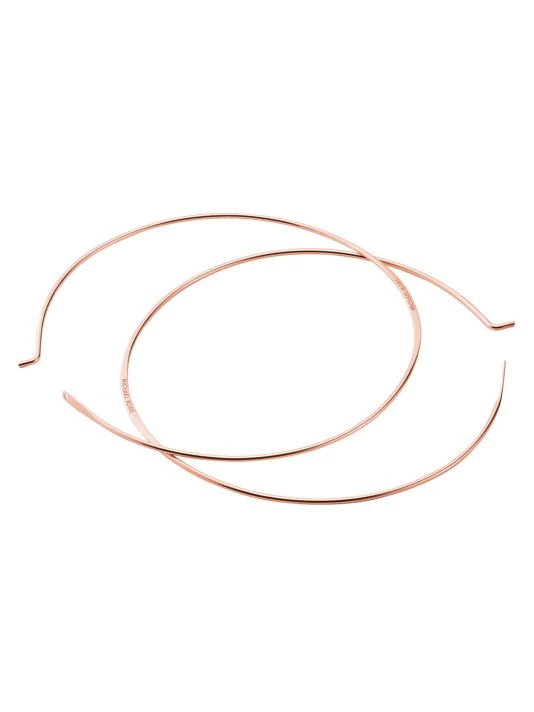 Michael Kors Whisper 14K-Rose-Gold-Plated Large Hoop Earrings 2 Michael Kors Whisper 14K-Rose-Gold-Plated Large Hoop Earrings - Image 2