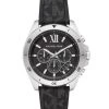 Michael Kors Brecken Stainless Steel & PVC Logo-Print Strap Chronograph Watch For Men
