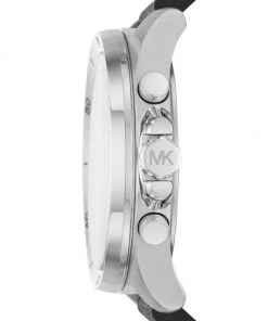 Michael Kors Brecken Stainless Steel & PVC Logo-Print Strap Chronograph Watch For Men -Michael Kors Sales Shop unnamed file 1290