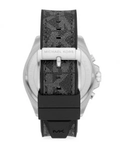Michael Kors Brecken Stainless Steel & PVC Logo-Print Strap Chronograph Watch For Men -Michael Kors Sales Shop unnamed file 1291