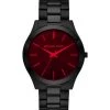Michael Kors Slim Runway Black Stainless Steel Bracelet Watch For Men
