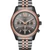 Michael Kors Lexington Two-Tone Stainless Steel Chronograph Bracelet Watch For Men