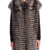 Michael Kors Feathered Fox Vest