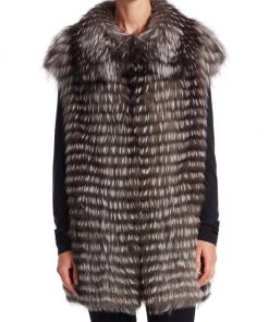 Michael Kors Feathered Fox Vest