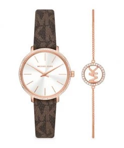 Michael Kors Pyper 2-Piece Logo Watch & Bracelet Set
