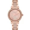 Michael Kors Abbey Rose Goldtone Stainless Steel & Pavé Bracelet Watch
