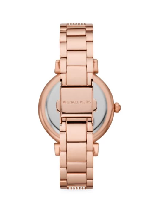 Michael Kors Abbey Rose Goldtone Stainless Steel & Pavé Bracelet Watch 3 Michael Kors Abbey Rose Goldtone Stainless Steel & Pavé Bracelet Watch - Image 3