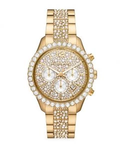 Michael Kors Layton Goldtone Stainless Steel & Crystal Bracelet Watch