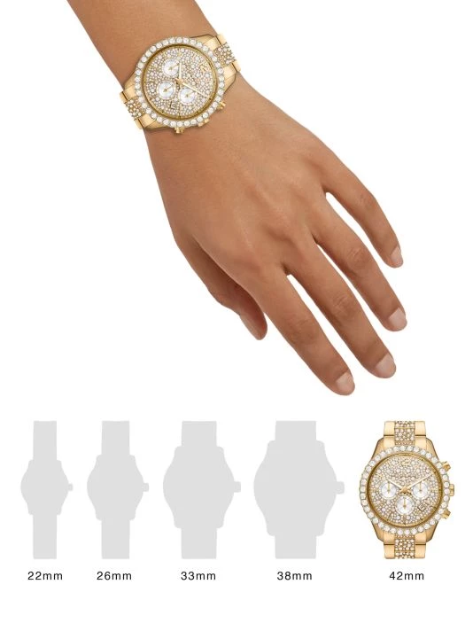 Michael Kors Layton Goldtone Stainless Steel & Crystal Bracelet Watch 2 Michael Kors Layton Goldtone Stainless Steel & Crystal Bracelet Watch - Image 2