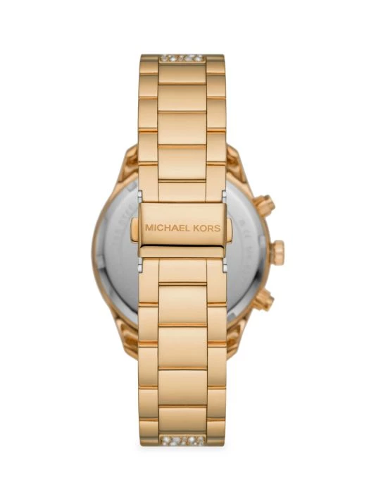 Michael Kors Layton Goldtone Stainless Steel & Crystal Bracelet Watch 4 Michael Kors Layton Goldtone Stainless Steel & Crystal Bracelet Watch - Image 4