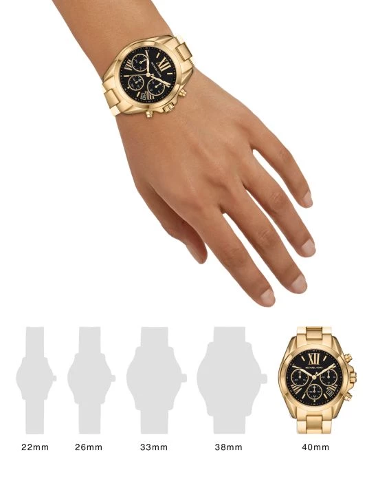 Michael Kors Bradshaw Goldtone Stainless Steel Bracelet Chronograph Watch 2 Michael Kors Bradshaw Goldtone Stainless Steel Bracelet Chronograph Watch - Image 2