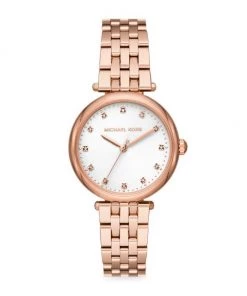 Michael Kors Diamond Darci Rose Goldtone Stainless Steel Bracelet Watch