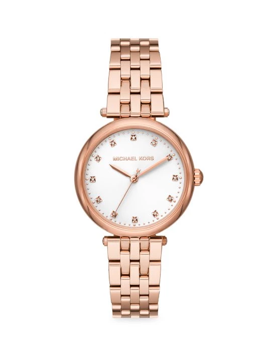 Michael Kors Diamond Darci Rose Goldtone Stainless Steel Bracelet Watch 1 Michael Kors Diamond Darci Rose Goldtone Stainless Steel Bracelet Watch