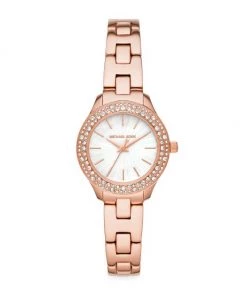 Michael Kors Sales Shop 32 Michael Kors Liliane Rose Goldtone Stainless Steel & Pavé Bracelet Watch
