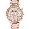 Michael Kors Parker Pavé Rose Goldtone Stainless Steel Chronograph Bracelet Watch