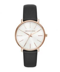 Michael Kors Pyper Rose Goldtone & Leather Strap Watch