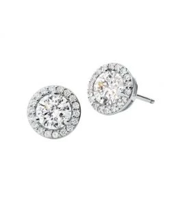 Michael Kors Premium Sterling Silver Brilliant-Cut Cubic Zirconia Stud Earrings