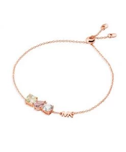 Michael Kors Premium 14K Rose Gold-Plated & Cubic Zirconia Slider Bracelet